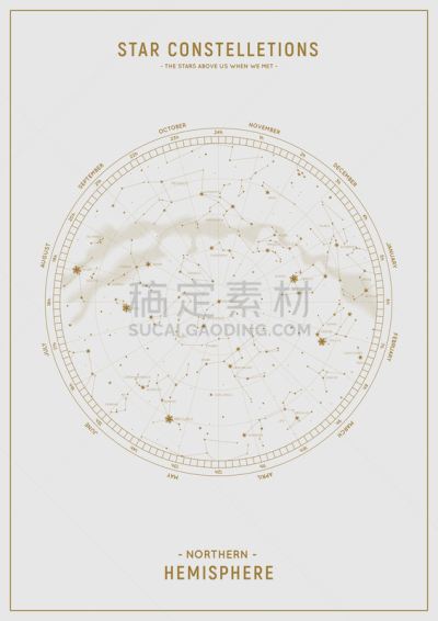 华丽的,矢量,星座,高大的,星图,北半球,秘密,球体,半球体,图表