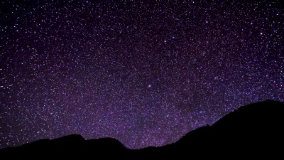 星迹夜晚的延时摄影