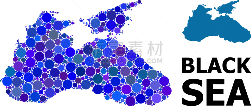 圆形,斑点,黑海,蓝色,镶嵌图案,球体,一个物体,几何形状,顺化