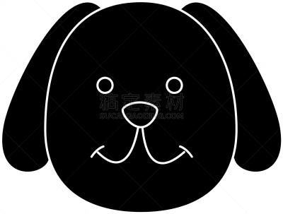 可爱的,狗,吉祥物,图标,分离着色,宠物,自然,纯种犬,图像,爱