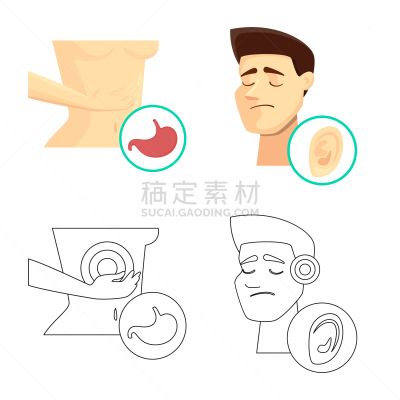 分离着色,标志,人造物,饥饿的,身体受伤,男人,生病,收集,设计