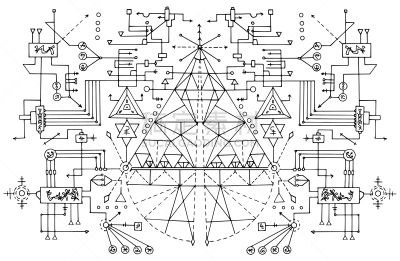 符号,式样,抽象,几何学,哥特式风格,巫术,顺序