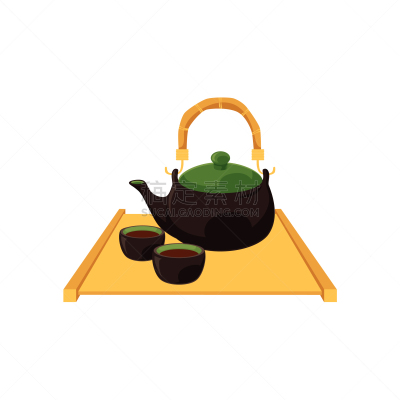 锅垫,杯,木制,茶格玛,分离着色,白色,饮料,亚洲,传统