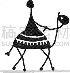 骆驼,草图,黑色,式样,可爱的,华丽的,野生动物,哺乳纲,剪影