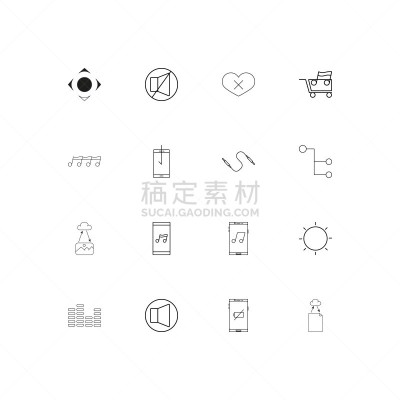 音乐,计算机图标,矢量,直的,极简构图,轮廓,符号,图标集,文件,图像