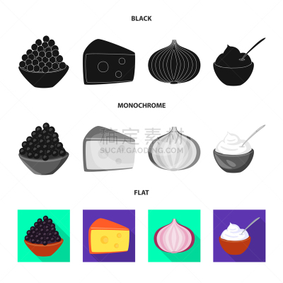 商品,图标集,农业,传统,蔬菜,菜单,清新,香料,尝,设计