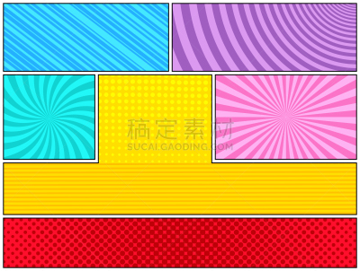 明亮,漫画书,多色的,构图