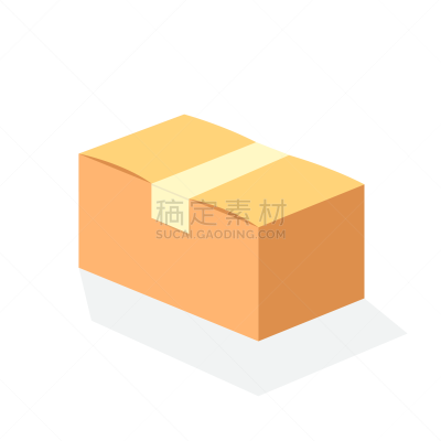 矢量,绘画插图,纸箱,白色背景,一个物体,背景分离,复古风格,小的,贮藏室,阴影