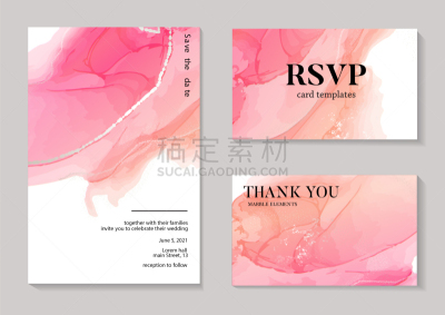 粉色,婚礼,历日,形状,水彩画,华丽的,请柬,平视角,灵感,模板