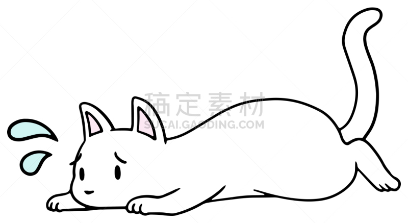 矢量,绘画插图,猫,惊骇,十二生肖,恐怖,简单,动物,宠物商店