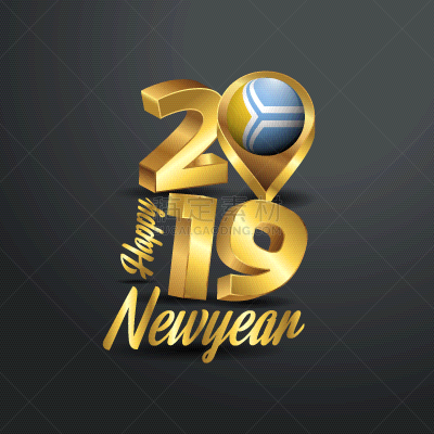 2019,字体,图瓦共和国,金色,新年前夕,白色,请柬,问候,庆祝,装饰