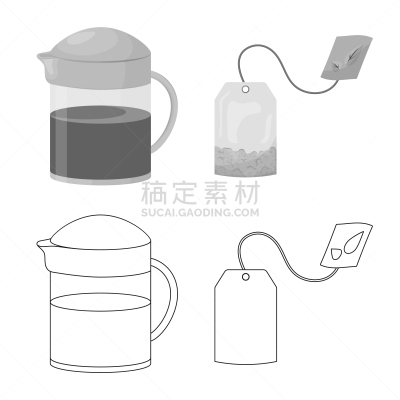 图标集,健康食物,绿色,黑色,热,自然,图像,设计,花,收集