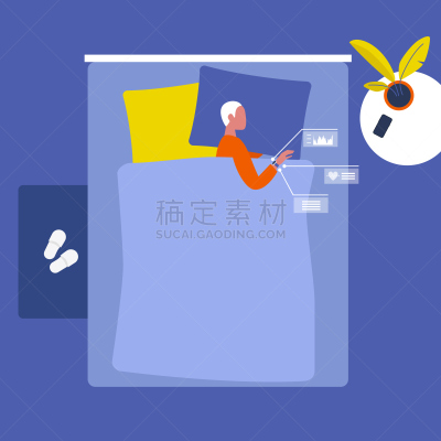 性格,床,绘画插图,男性,青年人,桌上玩具,室内设计师,矢量,睡觉