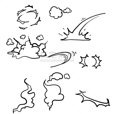 乱画,矢量,烟,漫画书,绘画插图,卡通,图像特效,动物手,绘制