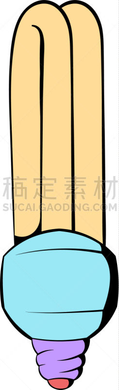 计算机图标,灯,动画片,白色,分离着色,螺线,粉饼,效率,概念,节能