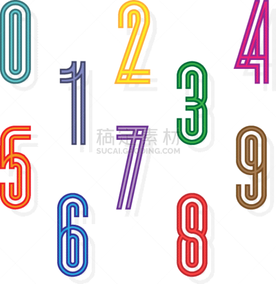数字,色彩鲜艳,条纹,数字9,闪亮的,数字7,文字,数字6,布置,收集