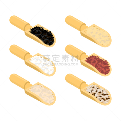褐色,木制,稻,铲子,义膜性喉炎,白色,红色,黑色,干的,布置