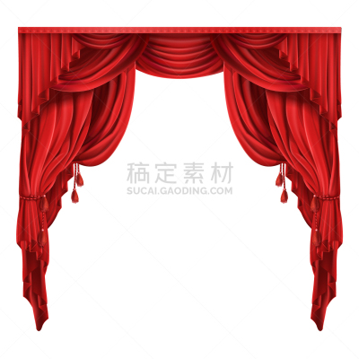 红色,窗帘,舞台,剧院,分离着色,白色,绳子,橱窗展示,图像,写实
