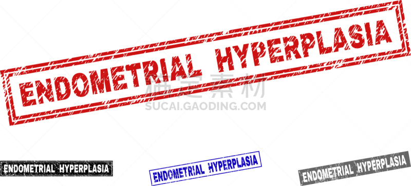 长方形,Endometrial,摇滚乐,纹理效果,分离着色,风险,健康保健,红色,增生,生病