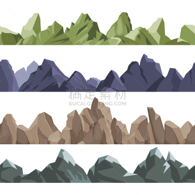 矢量,火山,自然,山,水平画幅,户外,游戏,概念,式样,岩石