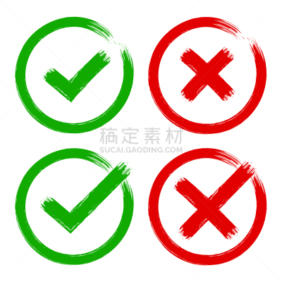 红色,绿色,是,不,复选标记,十字架,壁纸刷,白色,决定