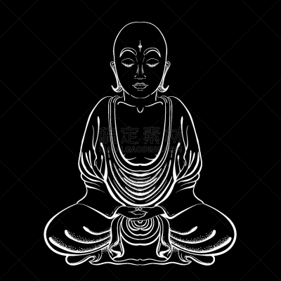 佛,动物手,亚洲,瑜伽,人,泰国,绘制