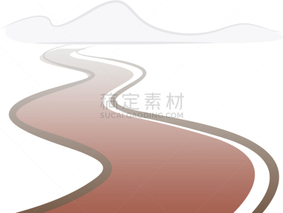 蜿蜒,山,沥青,图像,地平线,沟壑,矢量,街道,海上航道,路边