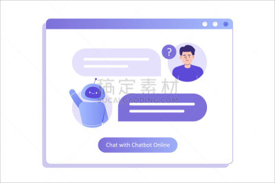 概念,电子人,自动的,矢量,聊天机器人,青年男人,顾客,讨论,服务,协助