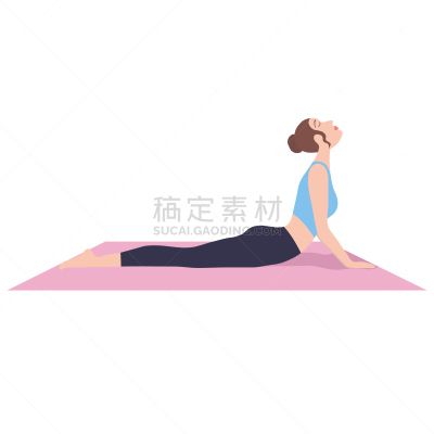 瑜伽,平坦的,矢量,绘画插图,白色背景,动画片,女性,捆,锻炼,出示
