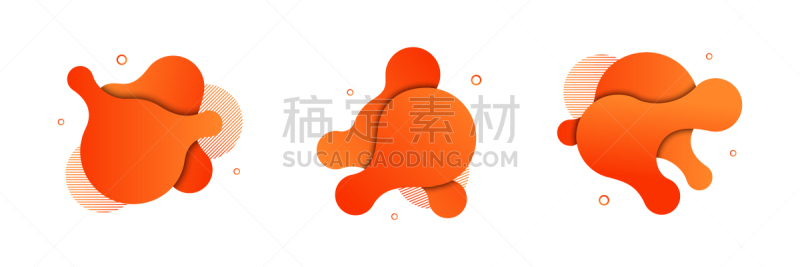 活力,液体,矢量,形状,几何形状,橙色,极简构图,抽象,白色背景,概念
