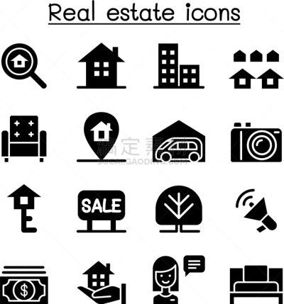 图标集,房地产,概念,力量,方向,工业,建筑业,商务,建筑,设计