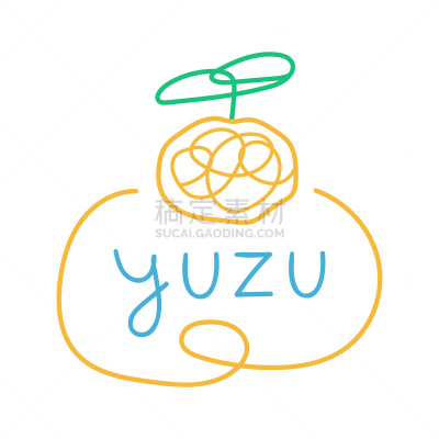 日本柑橘,清新,背景分离,食品,果汁,证章,植物,水果,绘画插图,自然