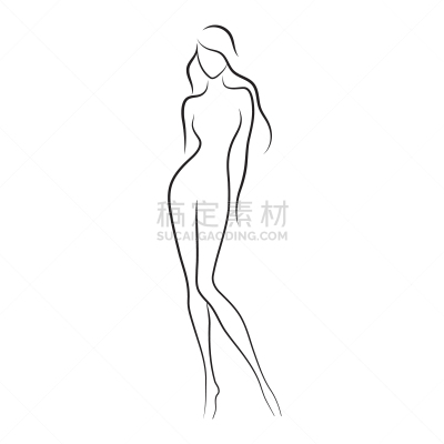 自然美,苗条,青年女人,轮廓,白色,女人,头发,品牌名称,站