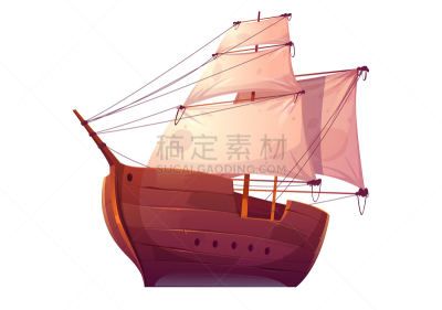 木制,白色,矢量,帆,船,旅途,波兰,新闻解说,背景分离,新闻记者