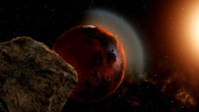 流星飞向火星