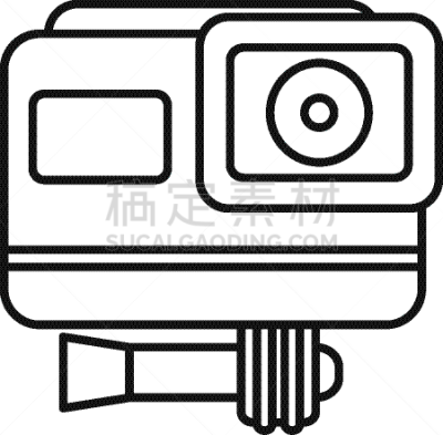 cinema action camera icon outline style