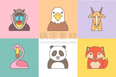 肖像,动物,平坦的,数码图形,猴子,创造力,面罩,动物园,面具,布置