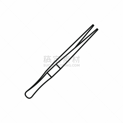 轮廓,镊子,计算机图标,高雅,白色,金属质感,铬合金,一对,概念,准确