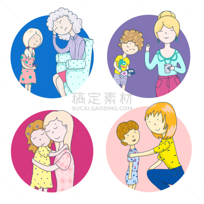 父母,母亲,个性,可爱的,家庭,女人,爱,相伴