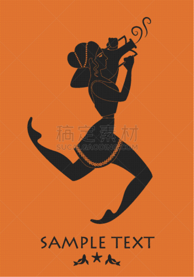 双耳罐,女孩,平衡折角灯,古希腊,华丽的,花瓶,运送,剪影,度假
