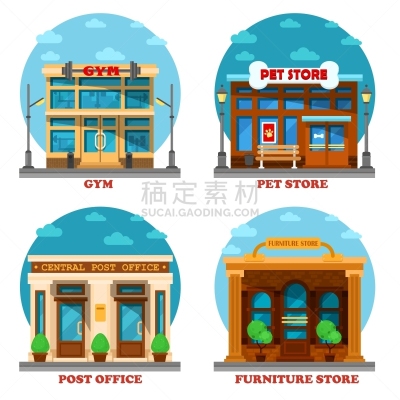 健身房,宠物商店,邮局,家具店,宠物,建筑外部,外立面,食品,信函,图像