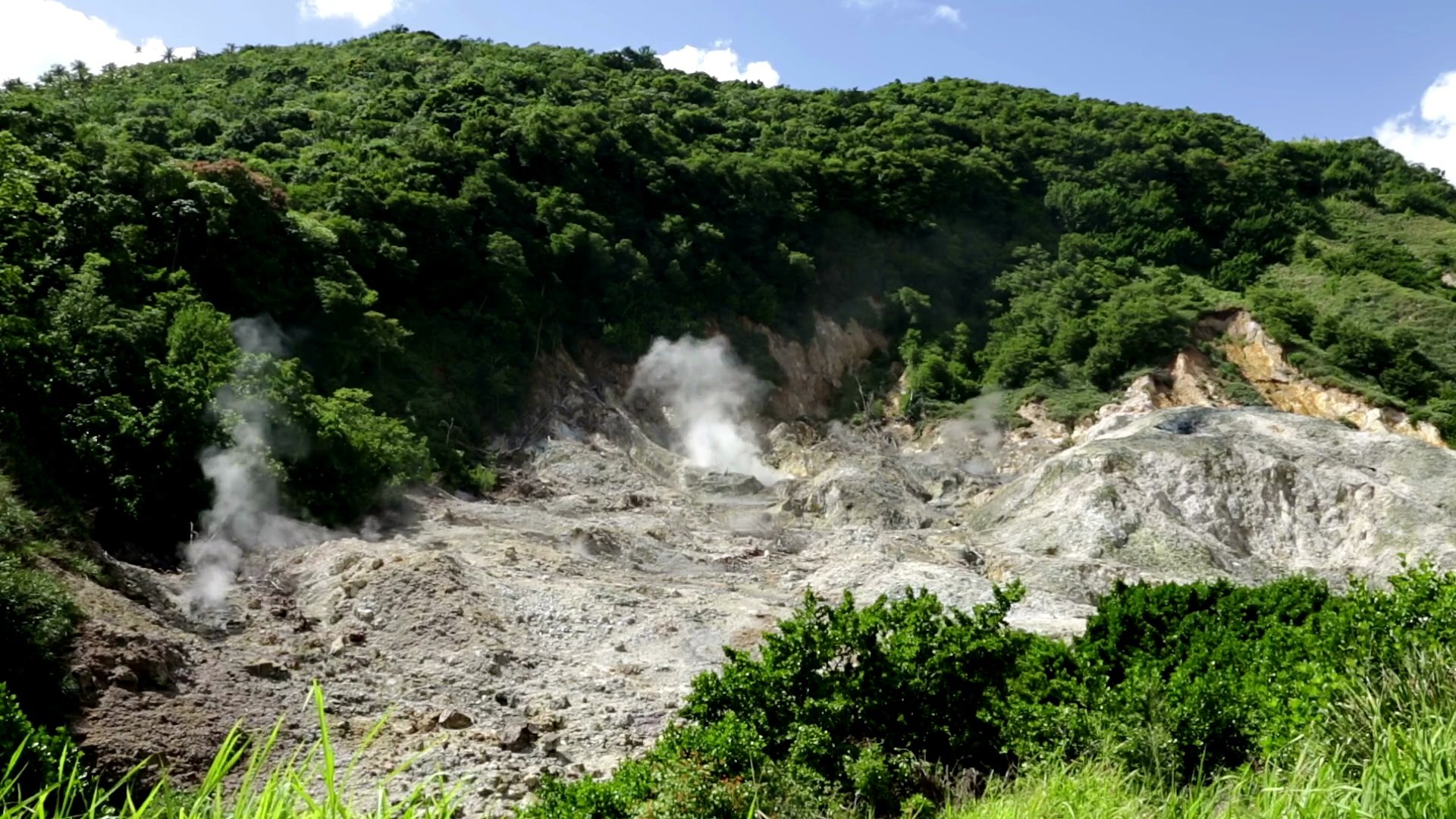 圣卢西亚的Qualibou火山