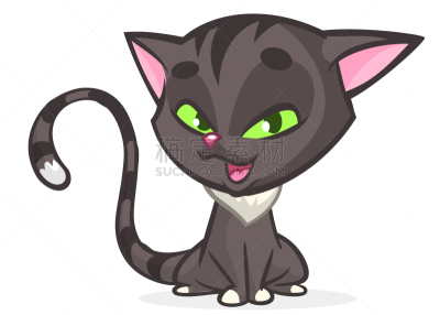 幽默,卡通,可爱的,矢量,绘画插图,猫,曼彻堪猫,沙尔特勒猫,从容态度,坐