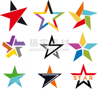 品牌名称,星形,分离着色,白色,黄色,商务,红色,图像,矢量,装饰