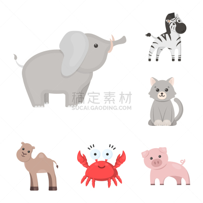 动物,完美,平衡折角灯,卡通,计算机图标,斑马,纯种犬,哺乳纲,象,猪