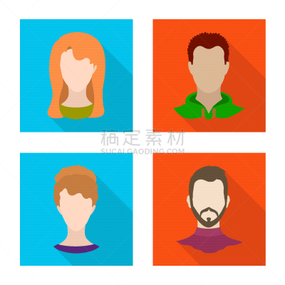分离着色,人造模特,计算机图标,头像,人造物,专业人员,肖像,女人,头发,发型