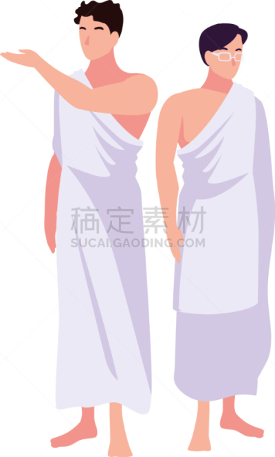 白色背景,男人,麦加朝圣,传统,麦地那,穆罕默德,白色,站,朝圣