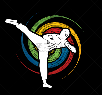 空手道,分离着色,柔道,亚洲,福字,制服,人,男人,踢