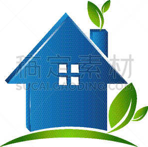 绿色,房屋,环境,极简构图,图标,形状,概念,创造力,身份,生长