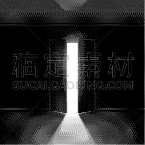 光,出口标志,门,空的,背景,黑色背景,商务,概念,希望,想象